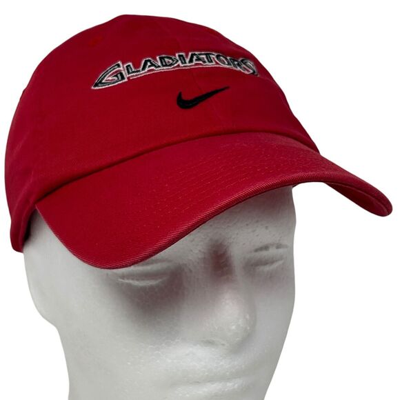 Vintage Las Vegas Cleveland Gladiators Dad Hat Baseball Cap AFL Nike 6 Panel Red - Picture 1 of 10
